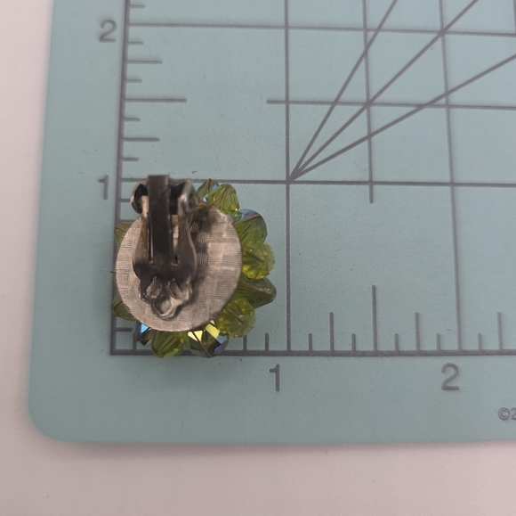 Vintage Green Crystal Necklace And Earrings - Clip On - Picture 12 of 12